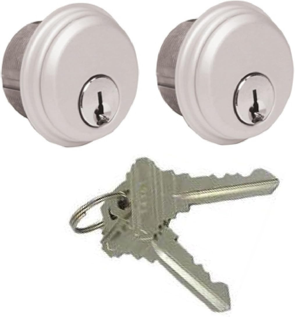 Cylinder Locks - Mixed (Double Cylinder, Aluminum Silver, 2 Pack)
