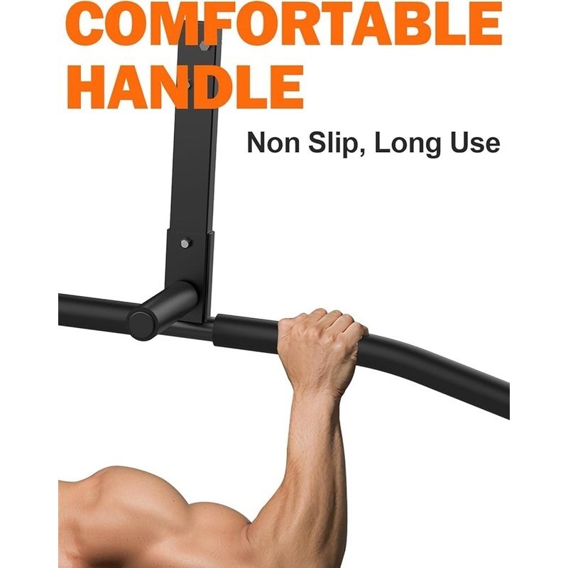 Ceiling Mount Pull Up Bar Sturdy Exercise Equipment Non-Slip Handle Easy Install