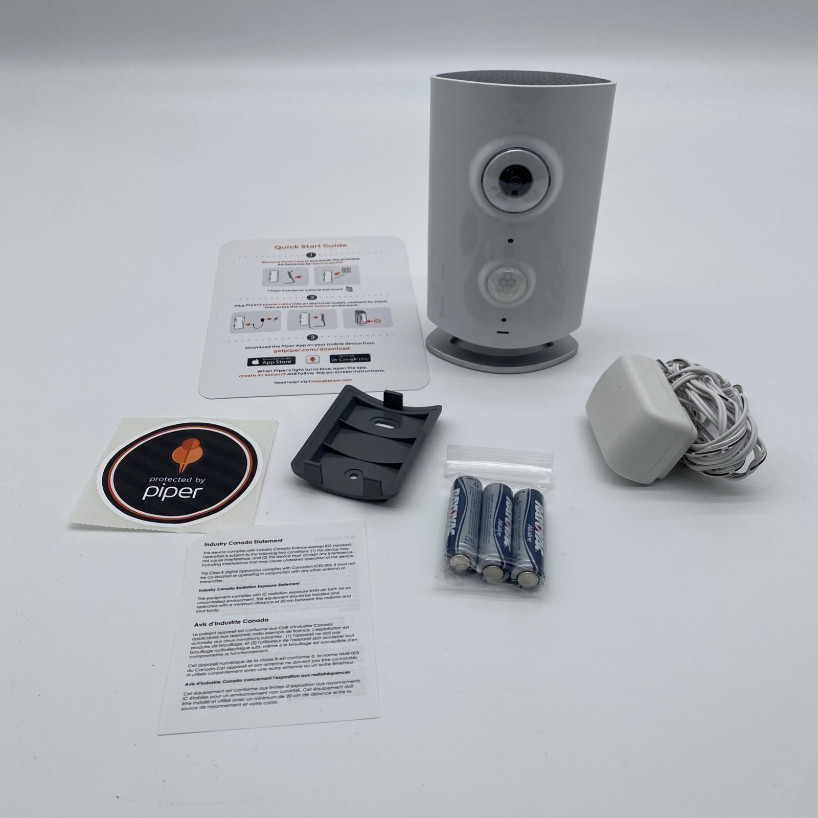 iControl Piper V1.0 Classic All-in-One Security System Camera White New