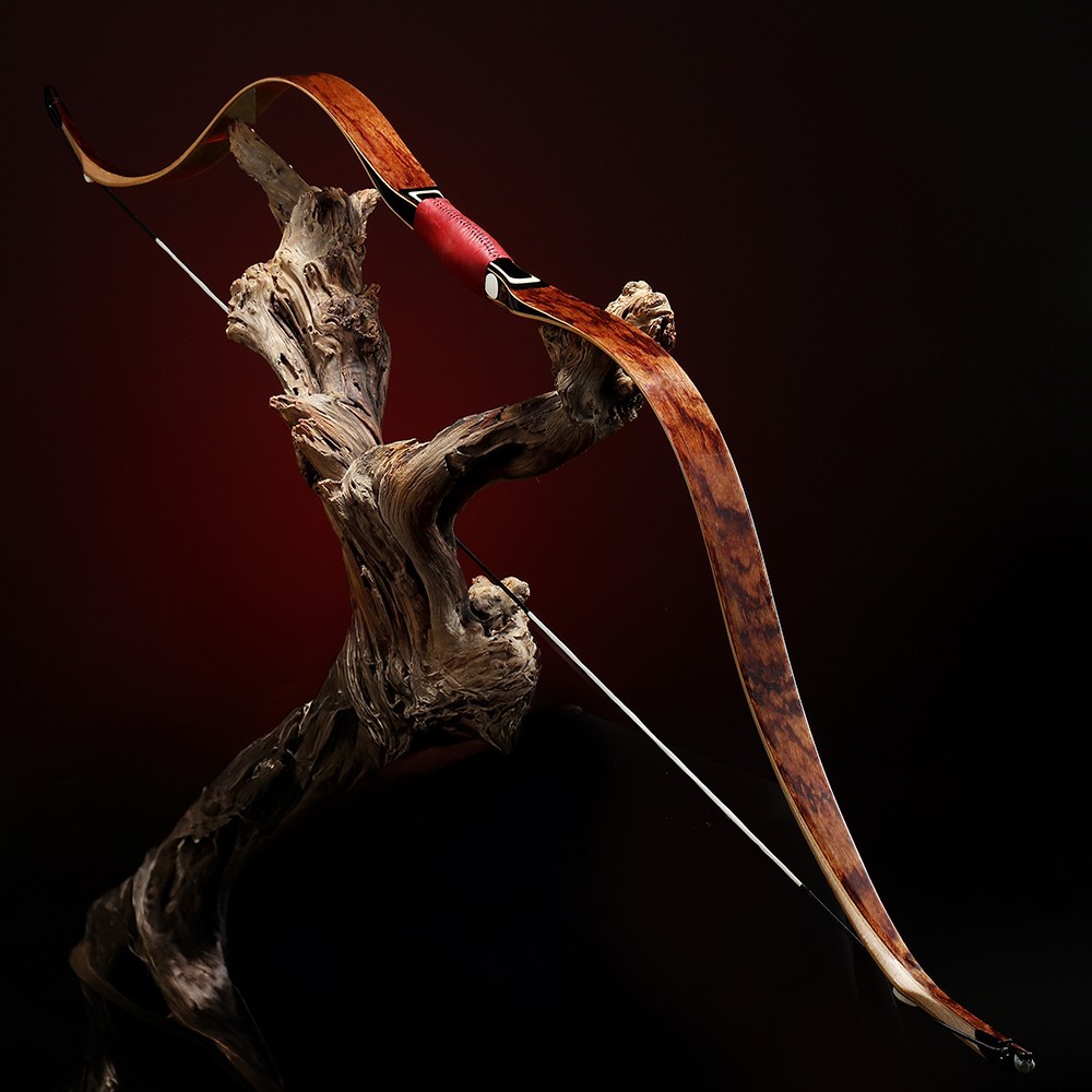 AF Archery 60" Traditional Recurve Bow Chinese Ming Dynasty Bow Short Siyah