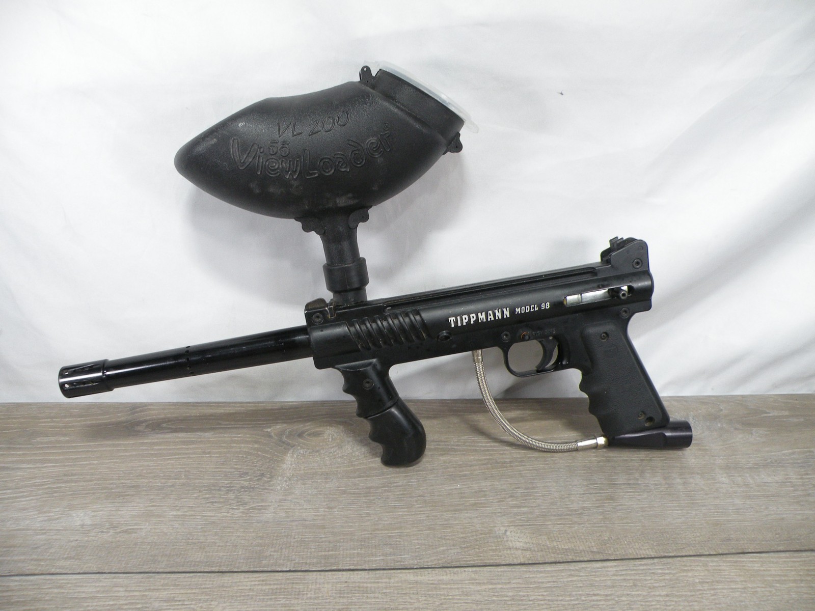 Tippmann Model 98 Custom Paintball Marker with VL 200 ViewLoader Hopper - Black
