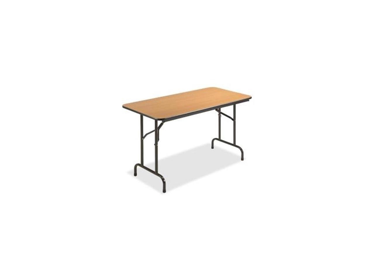 Folding Table, 48"x24"x29", Mahogany