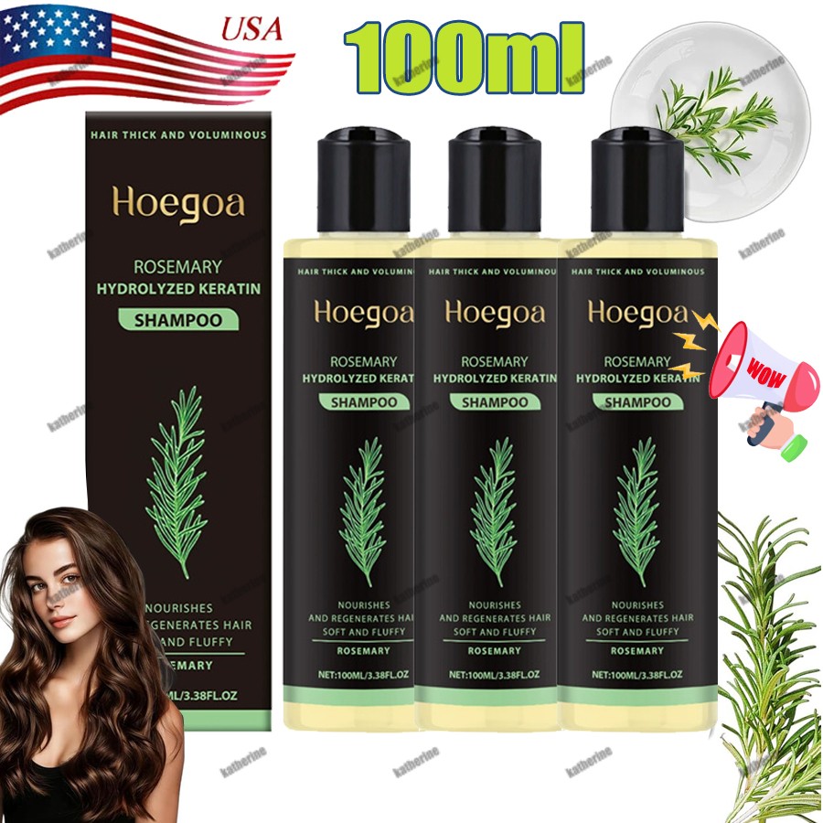 Hoegoa Organic Rosemary Hair Growth Shampoo for Women and Men-Natural Thicke...