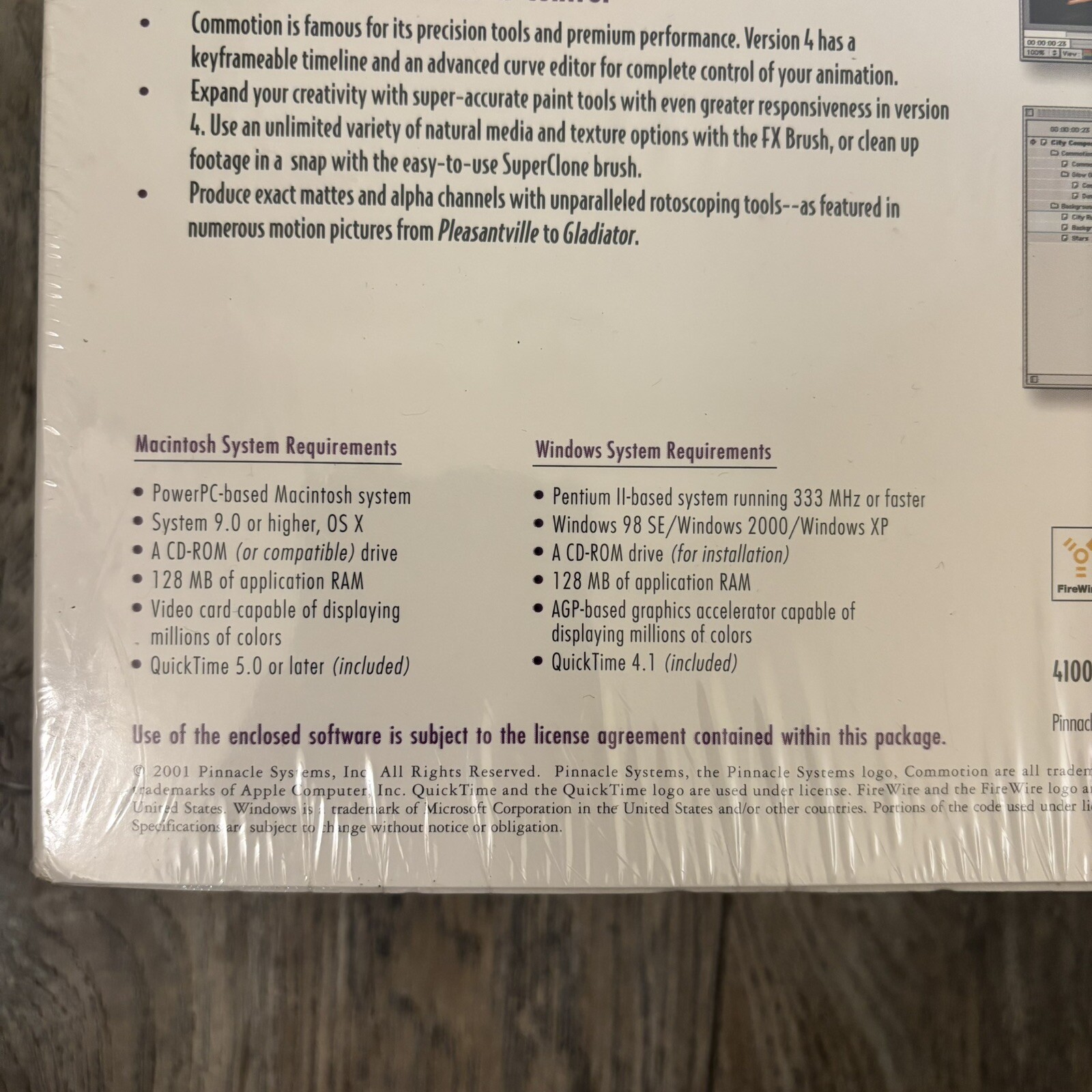 Pinnacle Systems Commotion 4 Complete Effects Solution For Moving Image -Win/Mac
