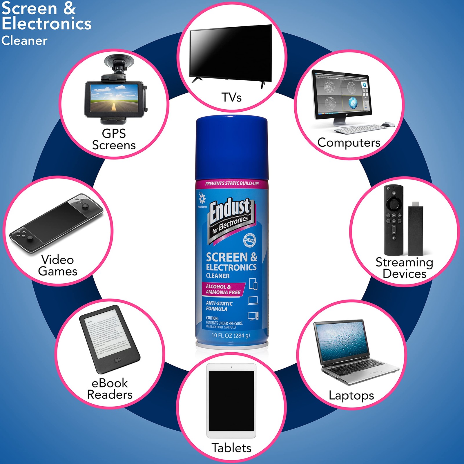 for Electronics; Anti-Static Screen & Electronics Multi-Surface Foaming Clean...