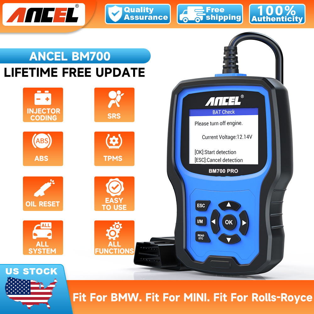 ANCEL BM700 For BMW OBD2 Scanner Code Reader All System Diagnostic Tool SRS EPB