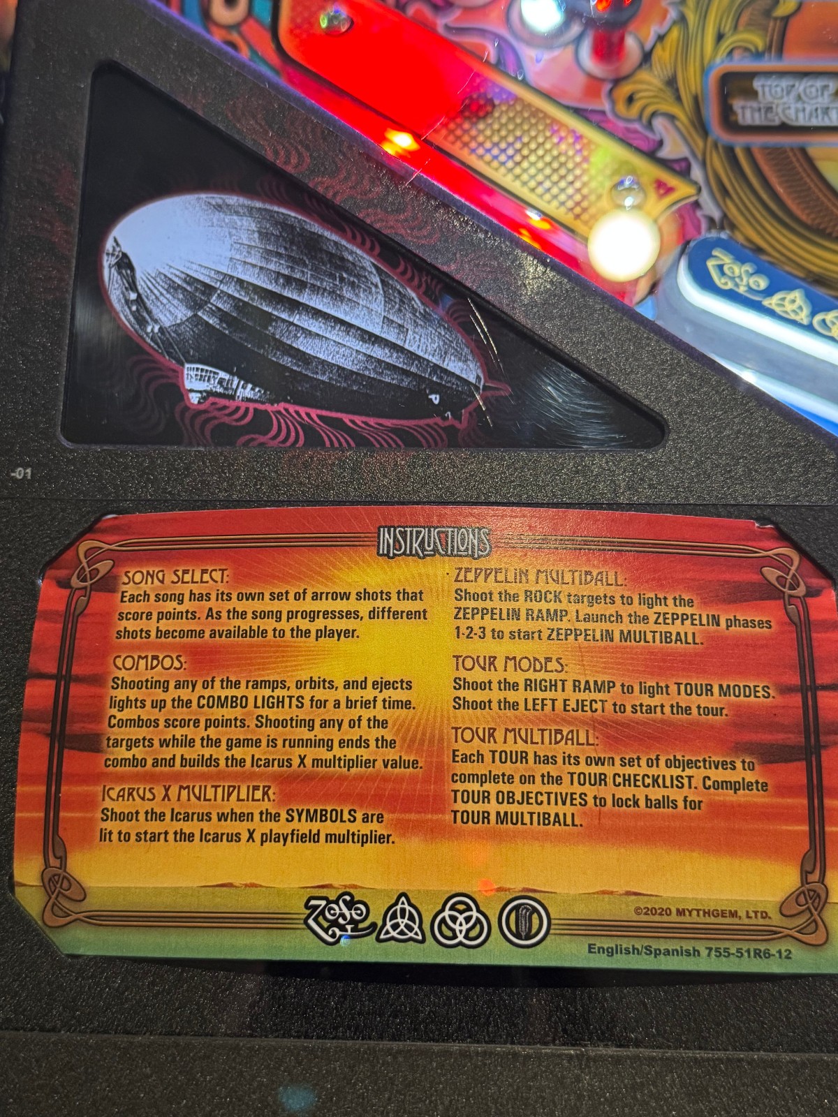 Stern LED ZEPPELIN-PREMIUM pinball: Expression Speaker Lighting, Topper, Hermit