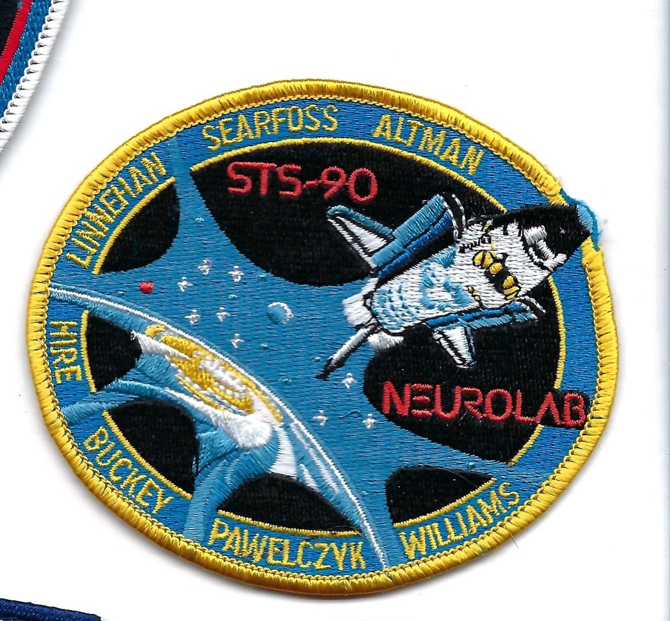 PATCH NASA STS-90 NEUROLAB FINAL SPACELAB MISSION 1998 COLUMBIA        JP-12