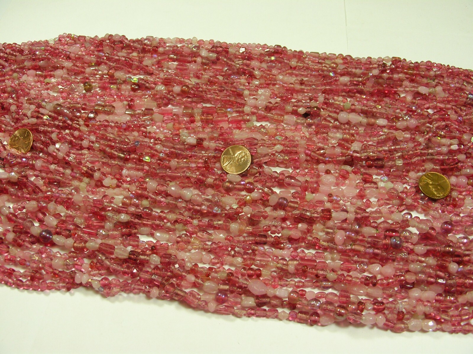 30 Strands 36" India Handmade Assorted Color Glass Beads Wholesale Bulk (CT-48)