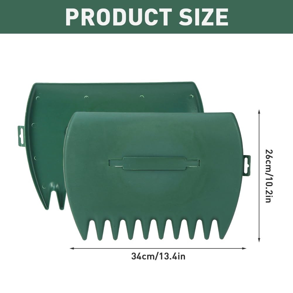 2pcs Leaf Scoops Hand Rakes,Leaf Grabber Rake,Lightweight & Efficient Leaves ...