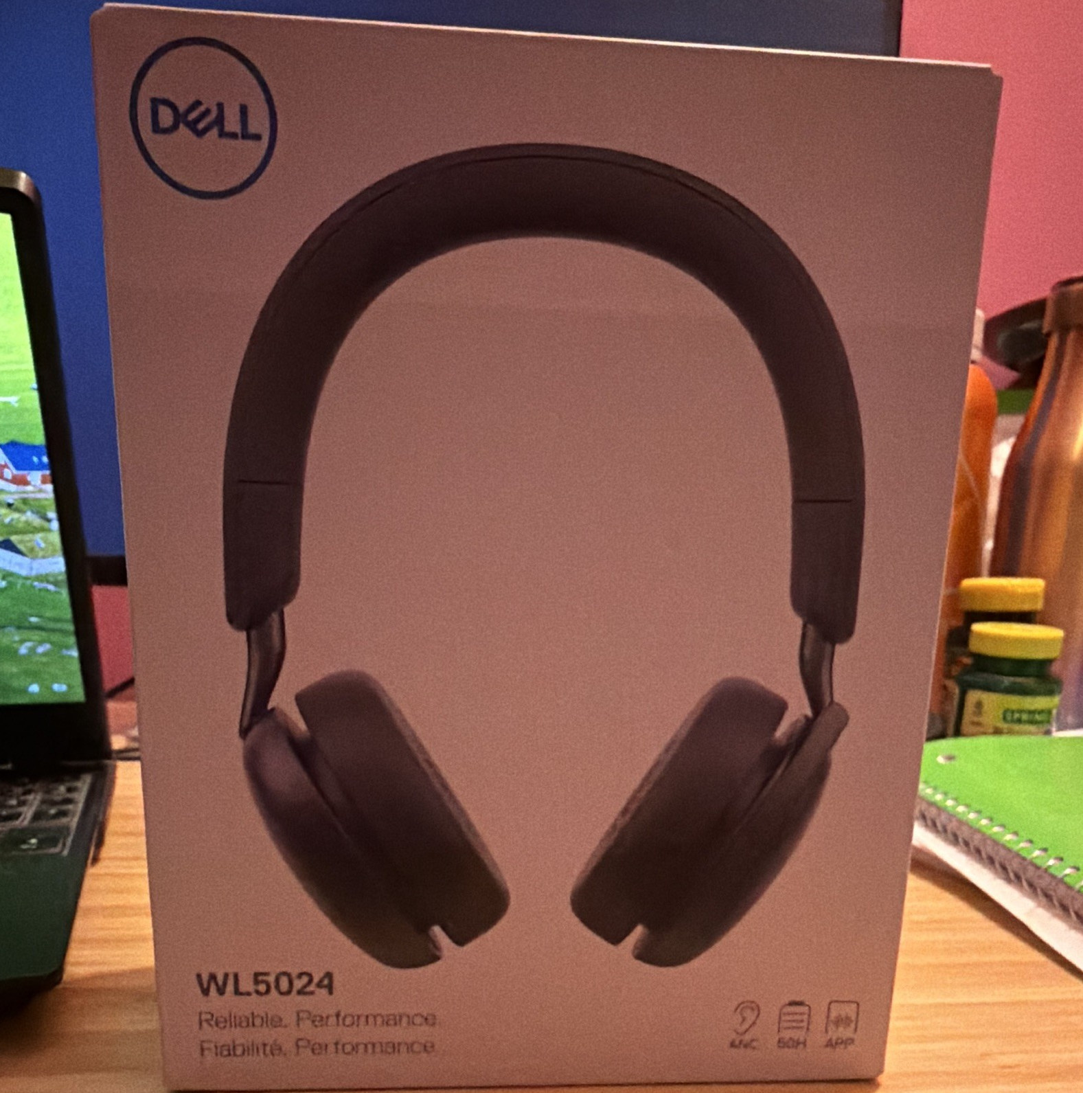 Dell WL5024 Over-Ear Wireless Headset Headband USB-C Bluetooth Black