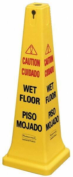 Rubbermaid Caution - Wet Floor, 12-1/4" Wide x 36" High, Plastic Floor Sign C...