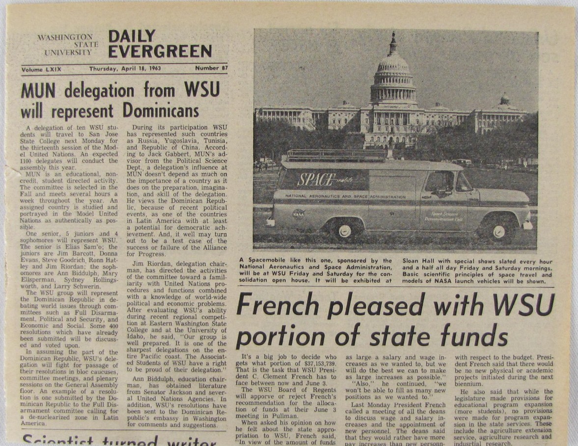 Vintage 1963 NASA Spacemobile Truck Newspaper