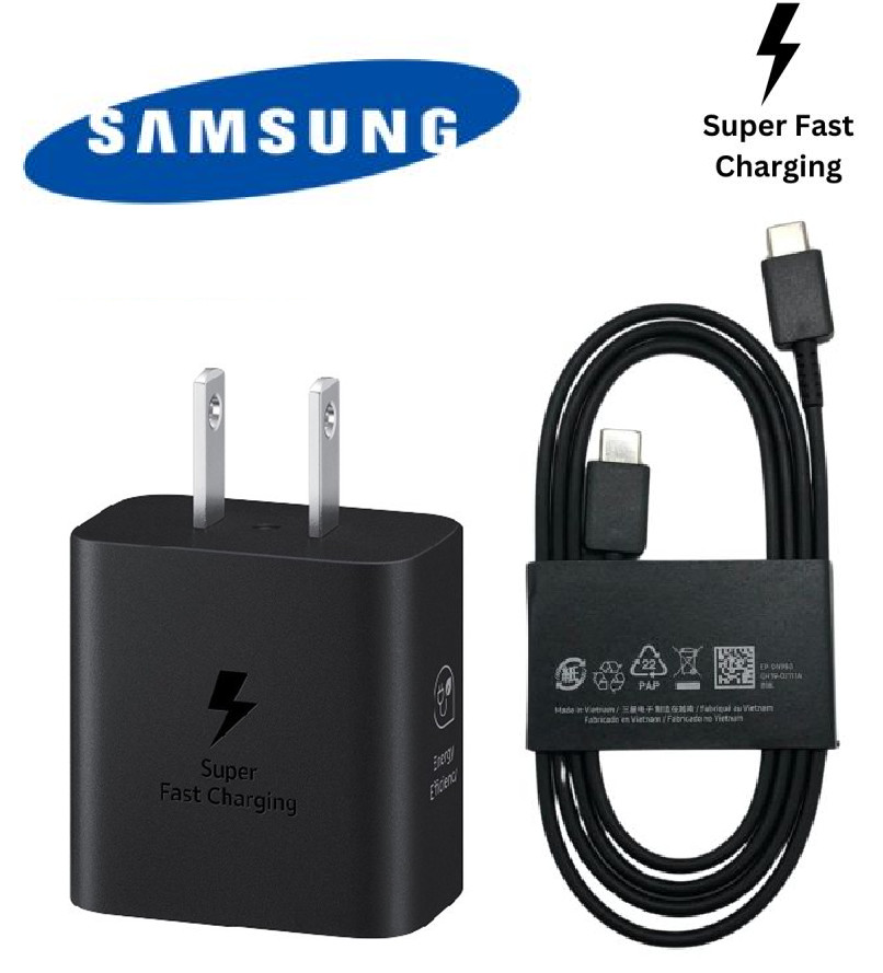 Original Samsung T2510 Super Fast PD 25W Power Adapter & Cable for S25 S24 S23