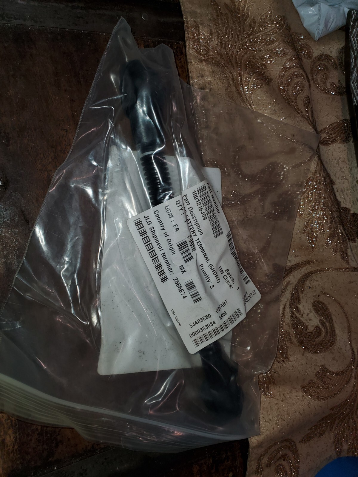JLG GENUINE REPLACEMENT PARTS CABLE, BATTERY TERMINAL (SHORT)PART # 1001216409