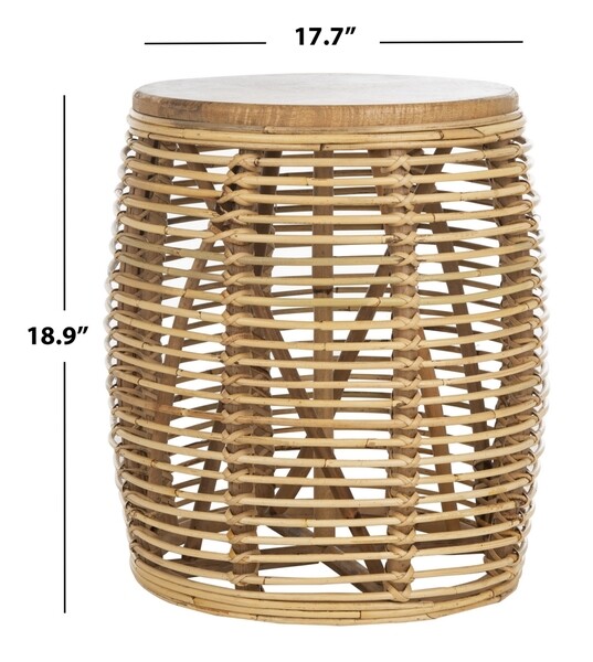 Safavieh MAUI RATTAN DRUM STOOL TABLE, Reduced Price 2172745547 STL6500C