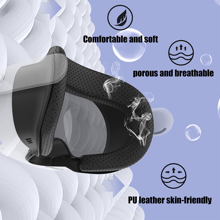 Wider Bracket Face Mask Pad Cushion Eye Cover 6-Pcs Kit for Quest 3S VR Headset