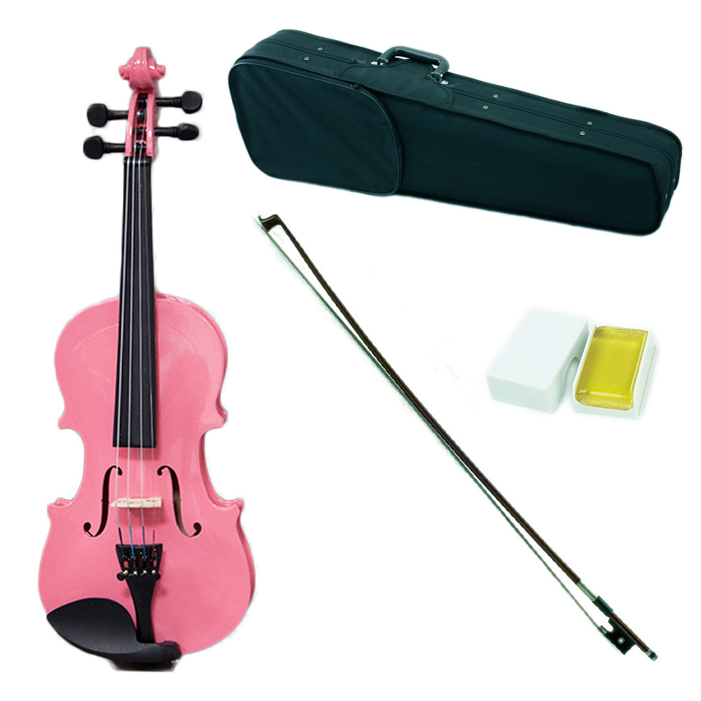 *GREAT GIFT* Children's 1/16 Size Pink Violin w Rosin, Cute Violin Case and Bow