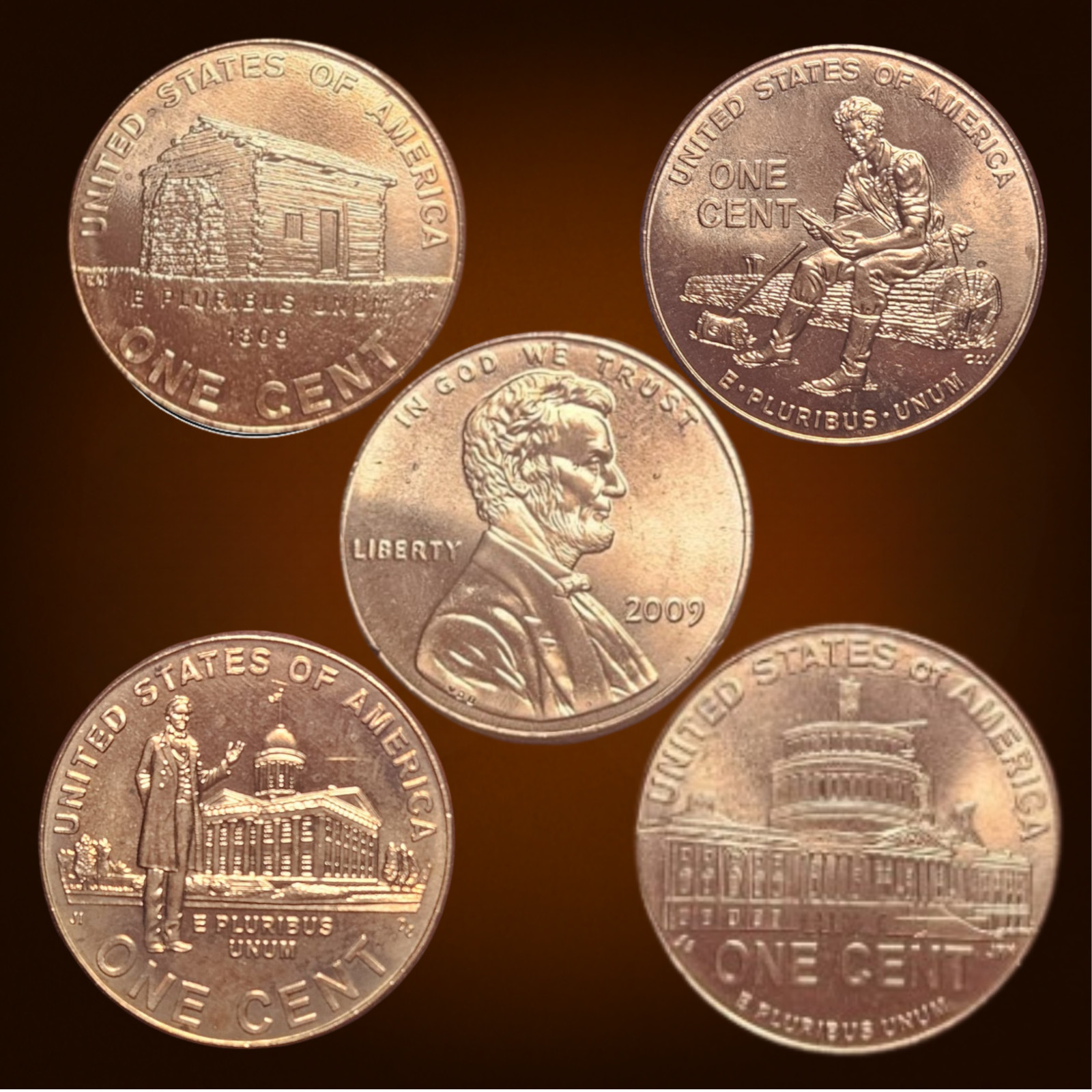 2009 P Lincoln Bicentennial Cent Set - 4 Coin Complete All 4 Designs