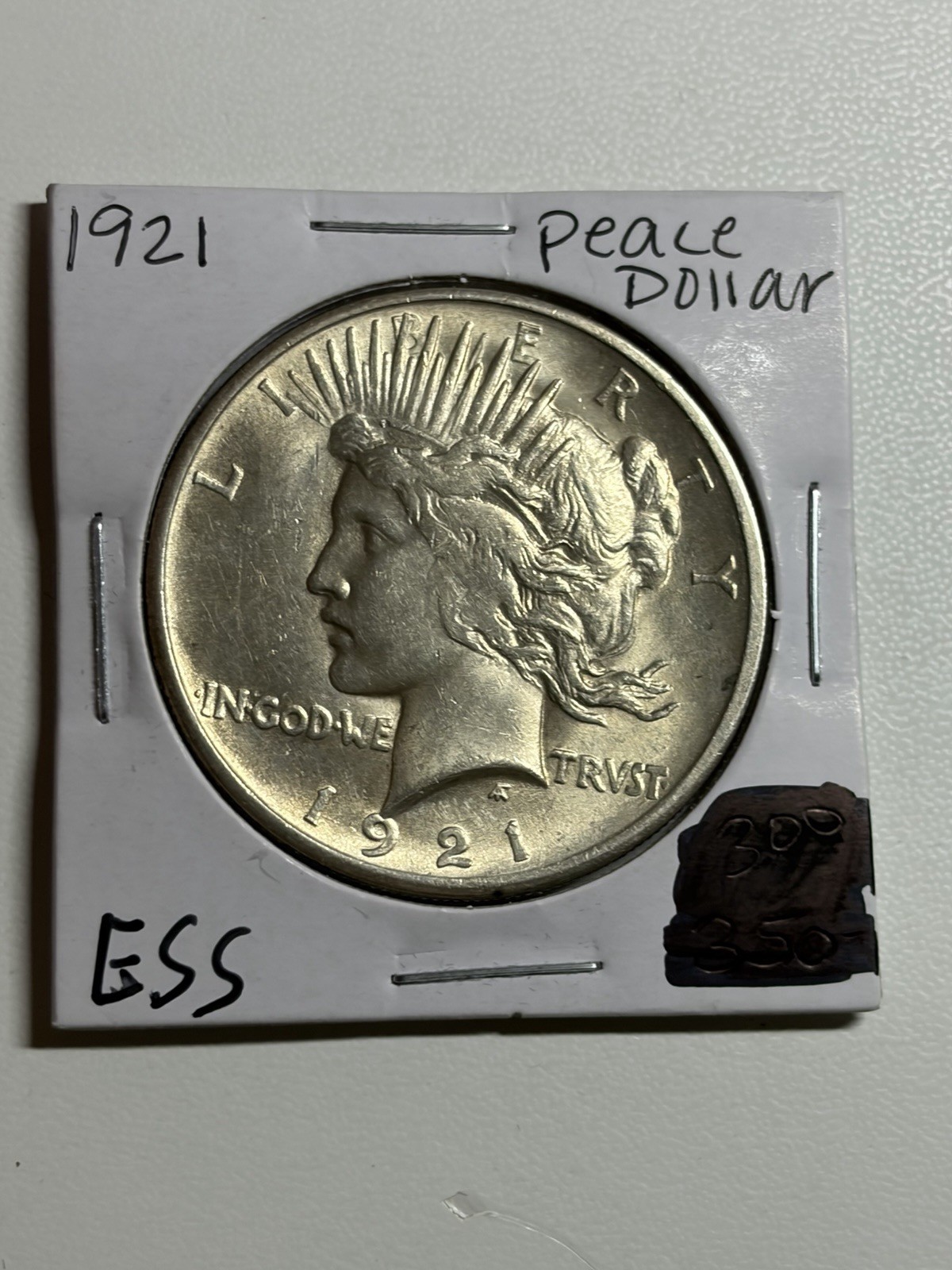 1921 Peace Silver Dollar UNC Nice Luster High Relief Key Date