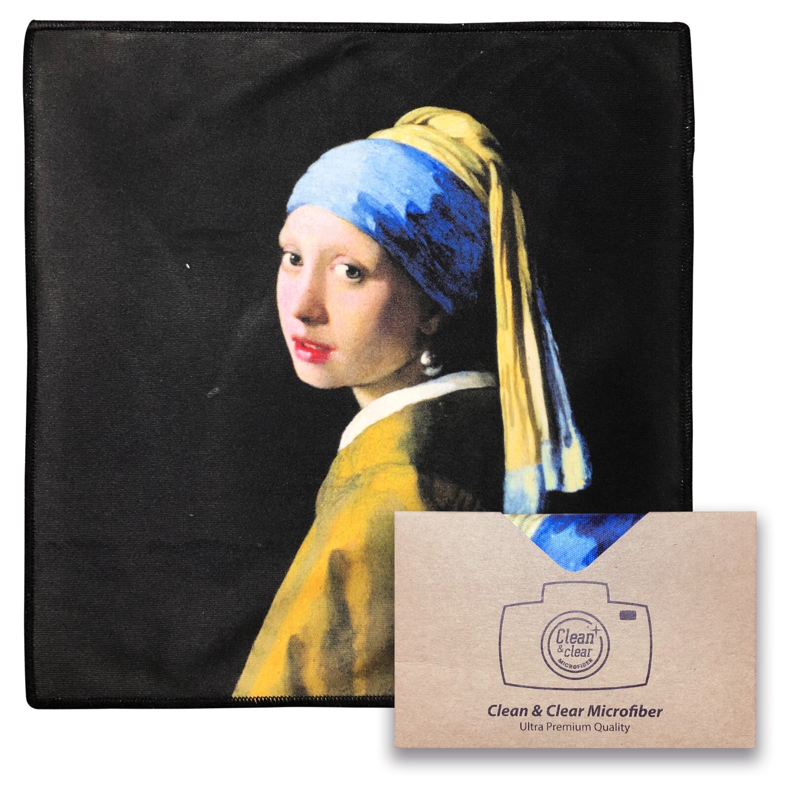 LARGE[6 Pack]("Girl with a Pearl Ear") - ULTRA PREMIUM QUALITY Microfiber Cloths