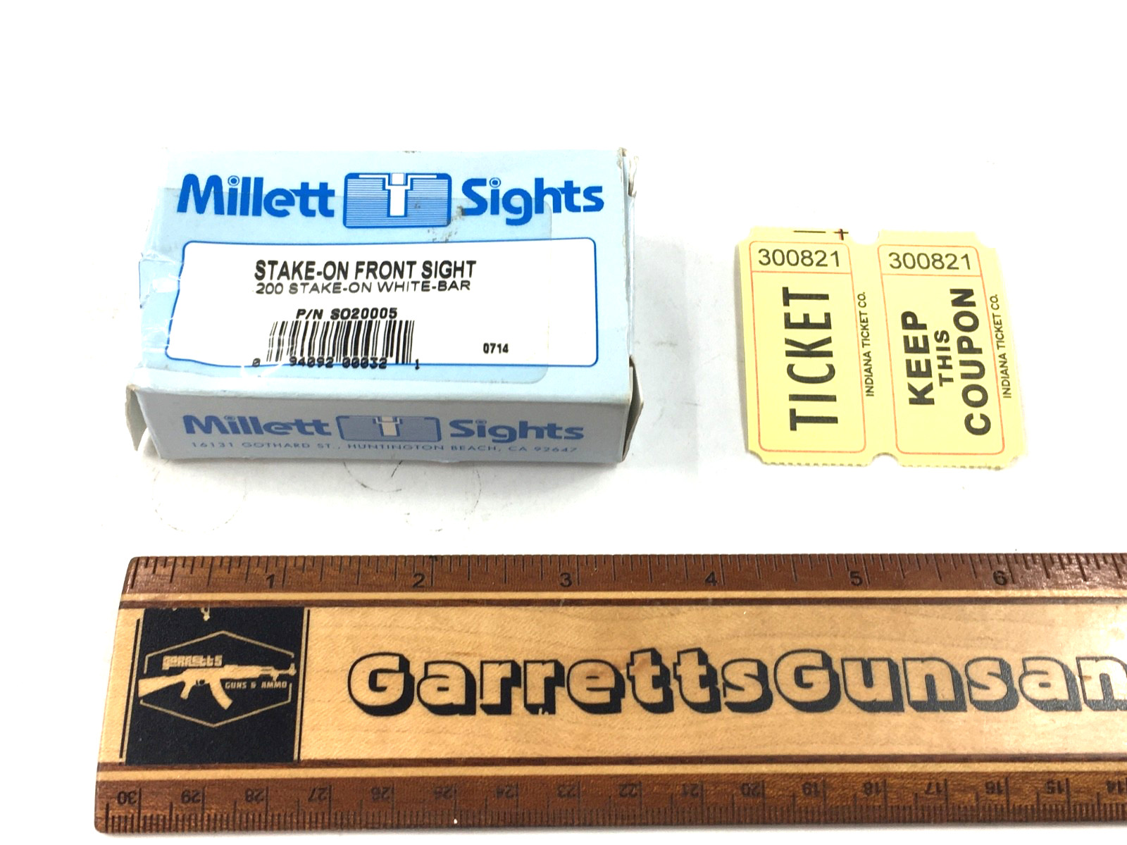 New old stock Millett Stake on front sight white .200 S020005 300821