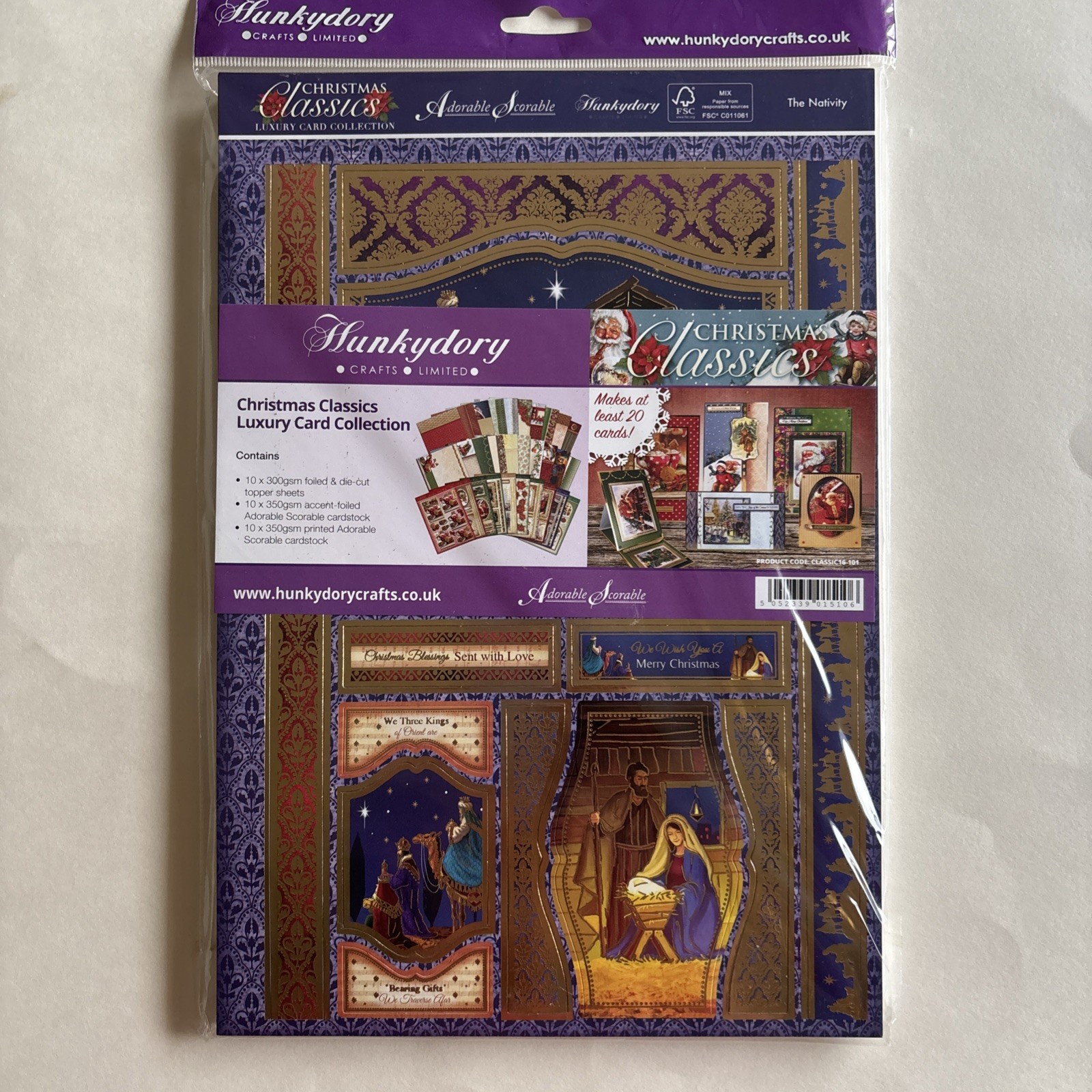 Hunkydory A Cuddly Christmas Luxury Card Collection, NEW