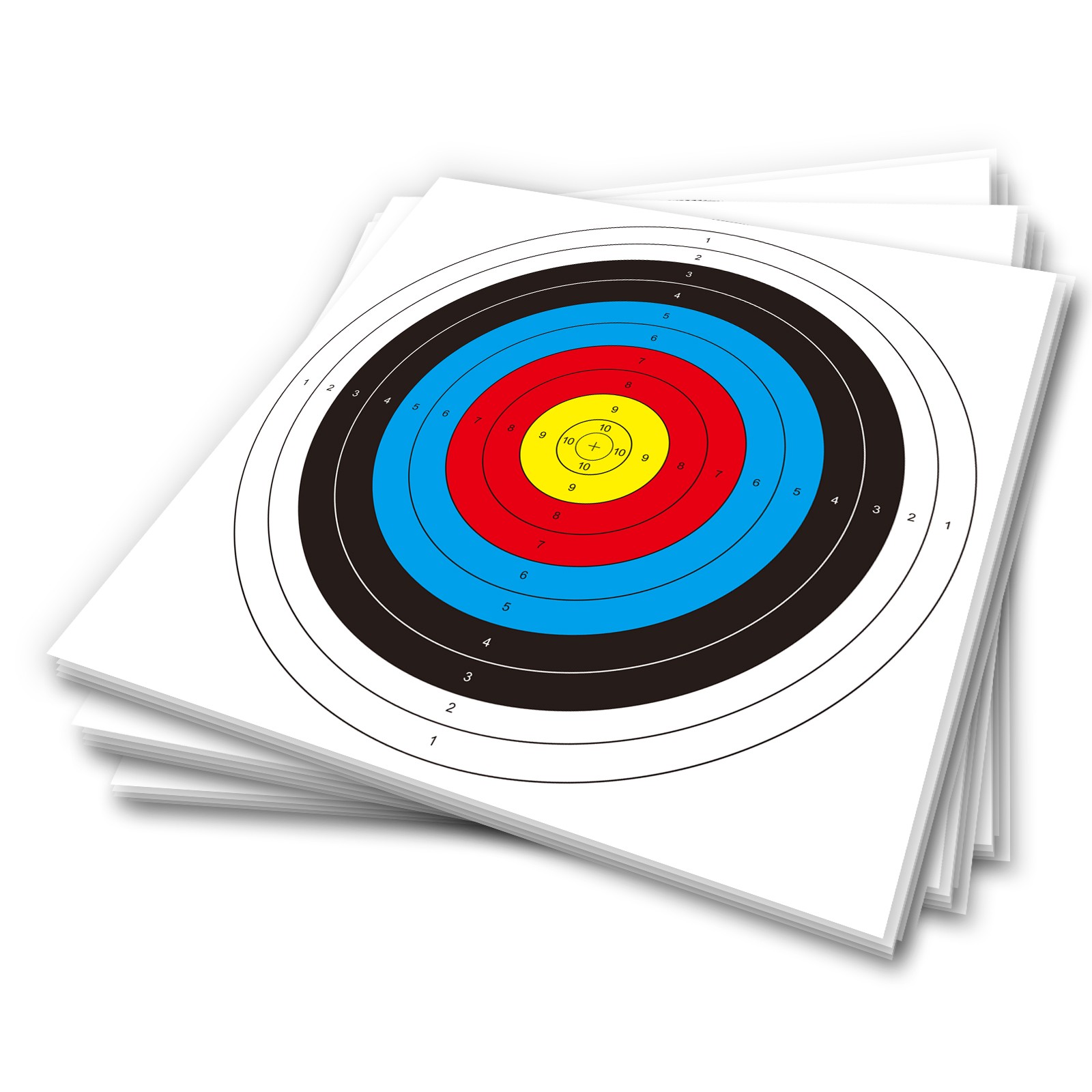 20pcs Bullseye Archery Target Paper Target Face 10 Ring for Shooting Practice