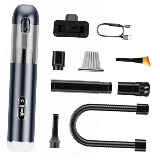 Cordless Car Vacuum, 18,000Pa Handheld Mini Vacuum, Brushless Motor, 3 Modes,