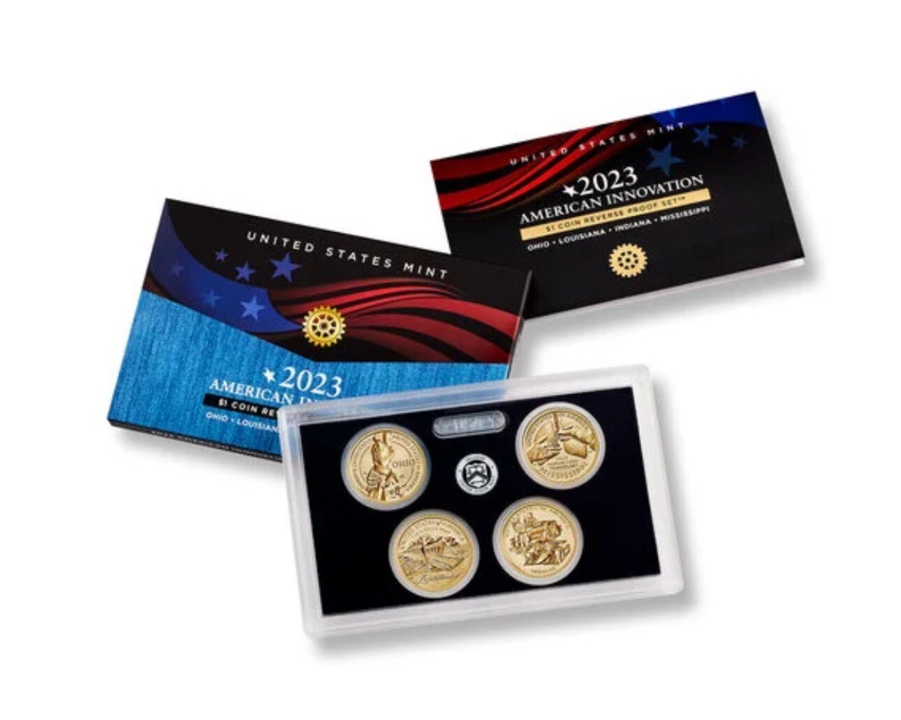 2023-S American Innovation $1 Coin Reverse Proof Set Of 4 Coins. #C575