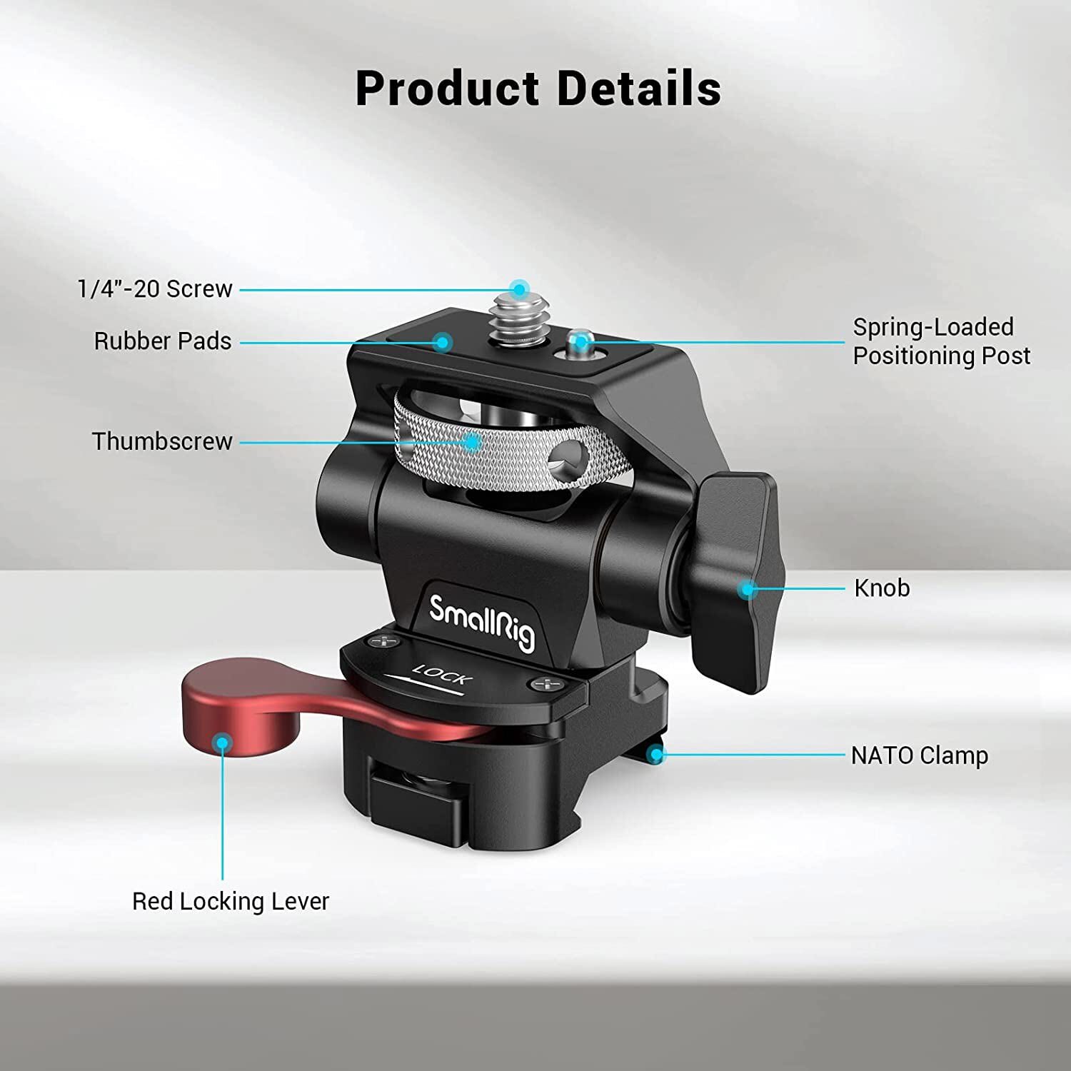 SmallRig Swivel and Tilt Adjustable Monitor Mount with NATO Clamp Mount -2906B