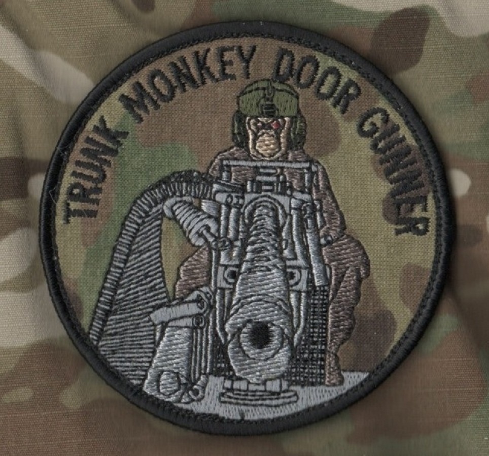 US AFSOC JTF BLACK HAWK HELICOPTER UH-60 velkrö PATCH: Trunk Monkey Door Gunner