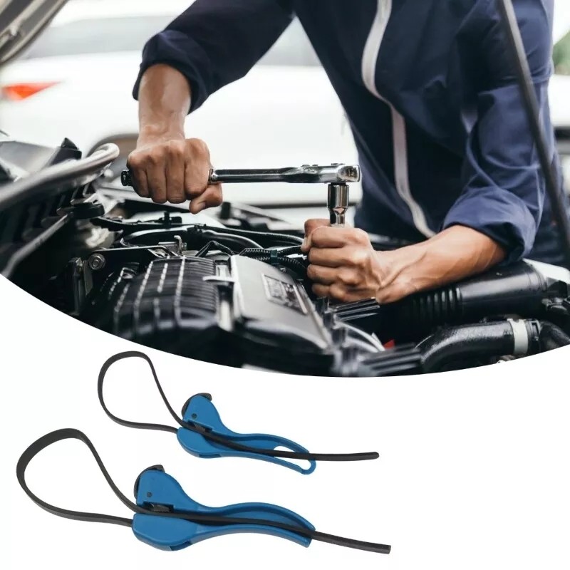 Belt Wrench Set for DIY Car Enthusiasts, 6" and 8", with Slip Proof As Rubber