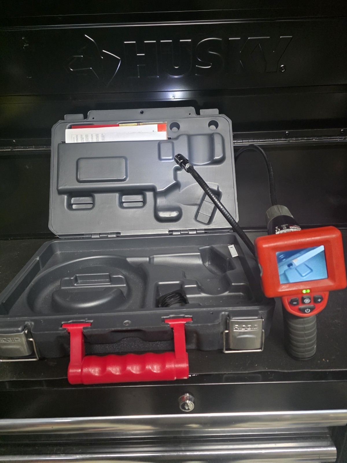 RIDGID micro CA-25 Digital Inspection Camera LCD Display Flexible Probe Case