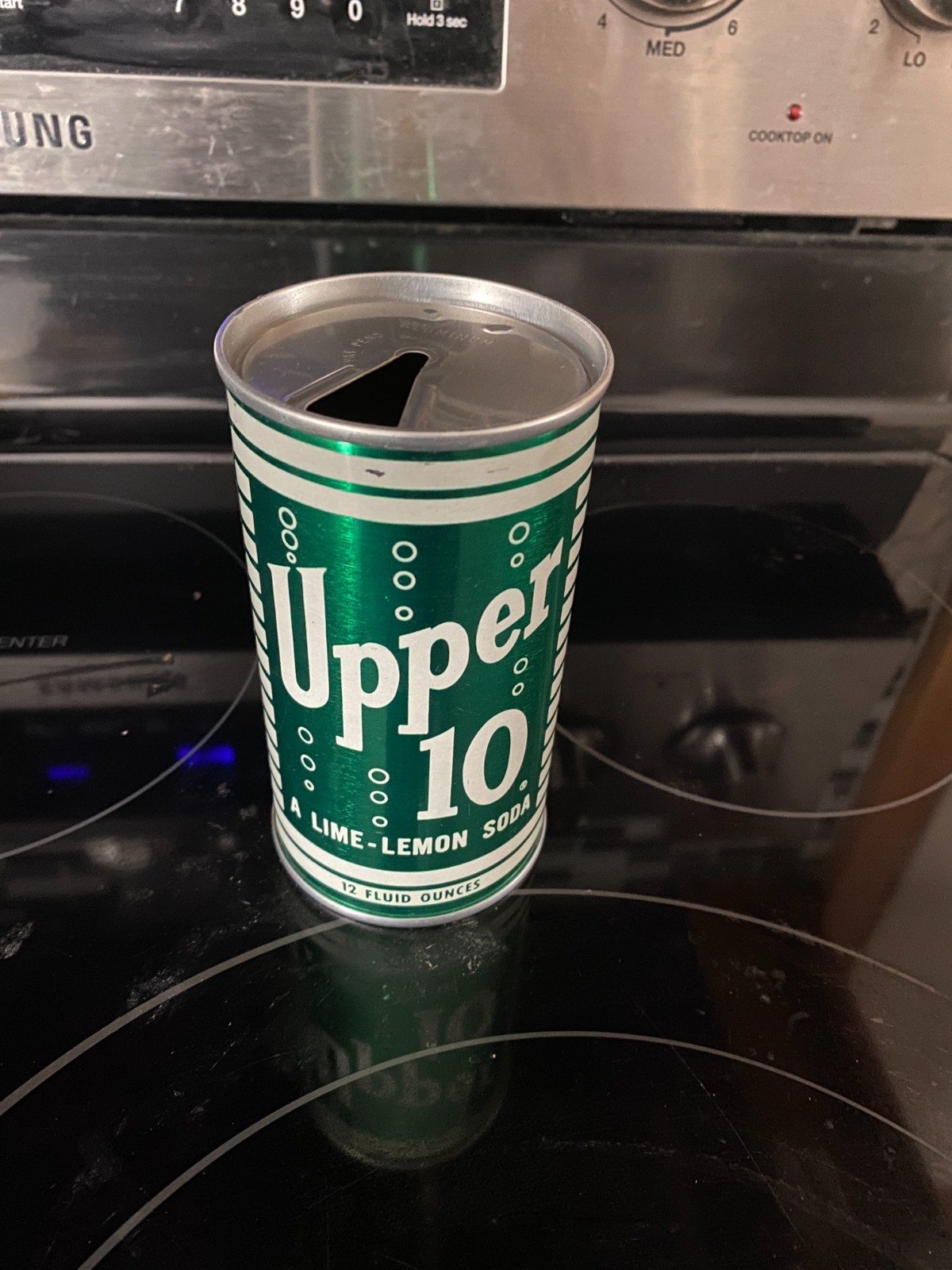 UPPER 10 LEMON LIME 12 oz Soda Can WHITE BANDS