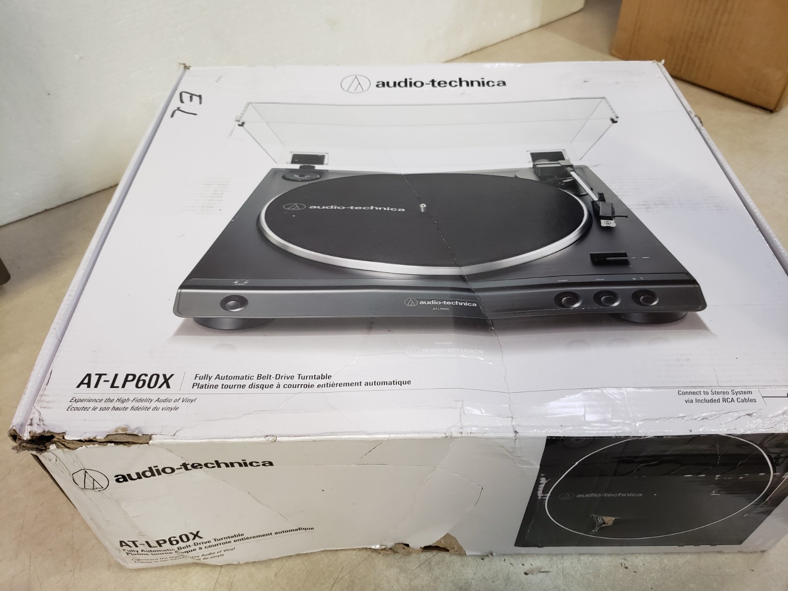 Audio-Technica AT-LP60X Fully Automatic Belt-Drive Turntable (AT-LP60X-BW)