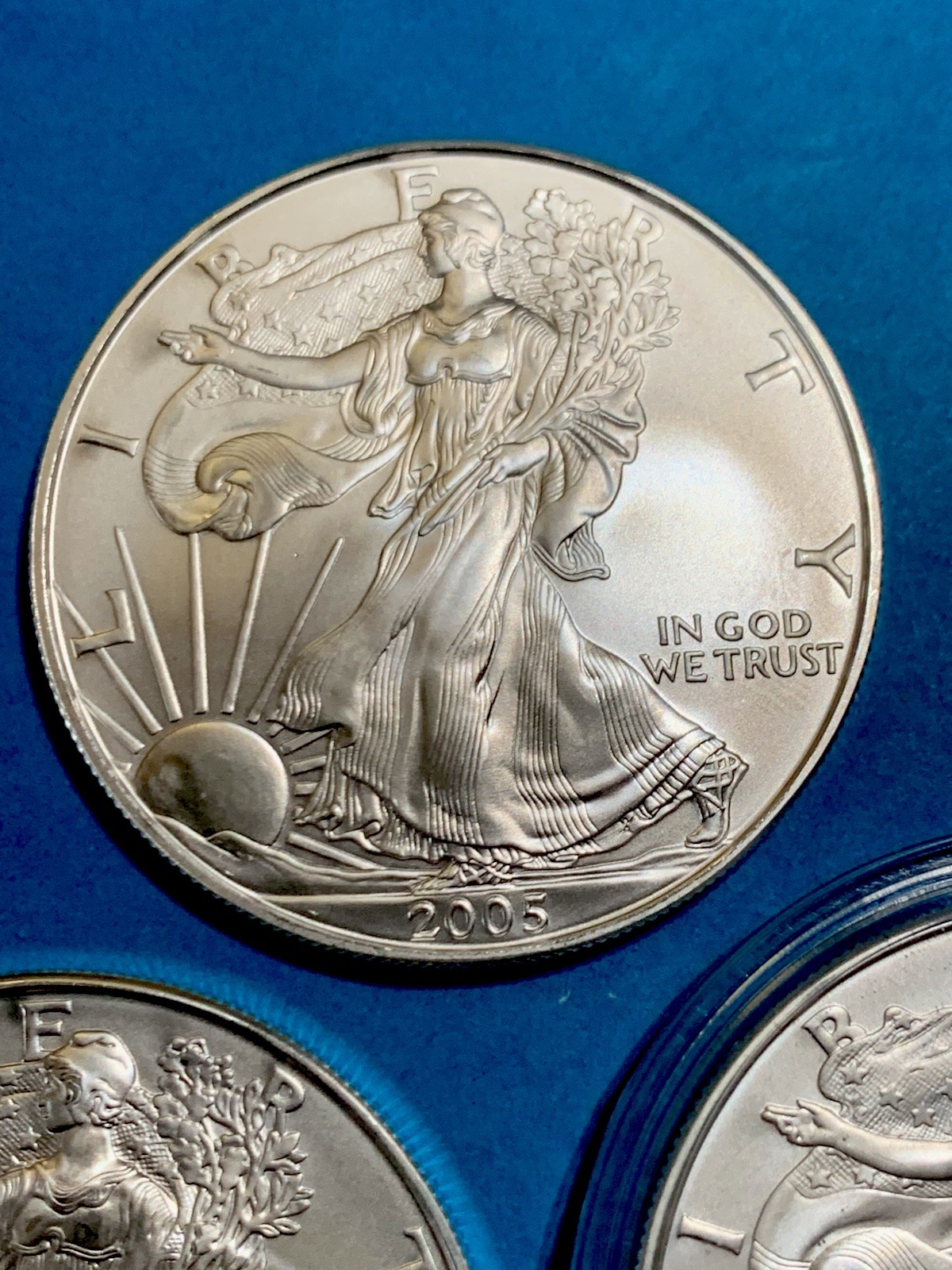 2005 American Silver Eagle 1Oz Gem Brilliant Uncirculated From US Mint Tube Pull