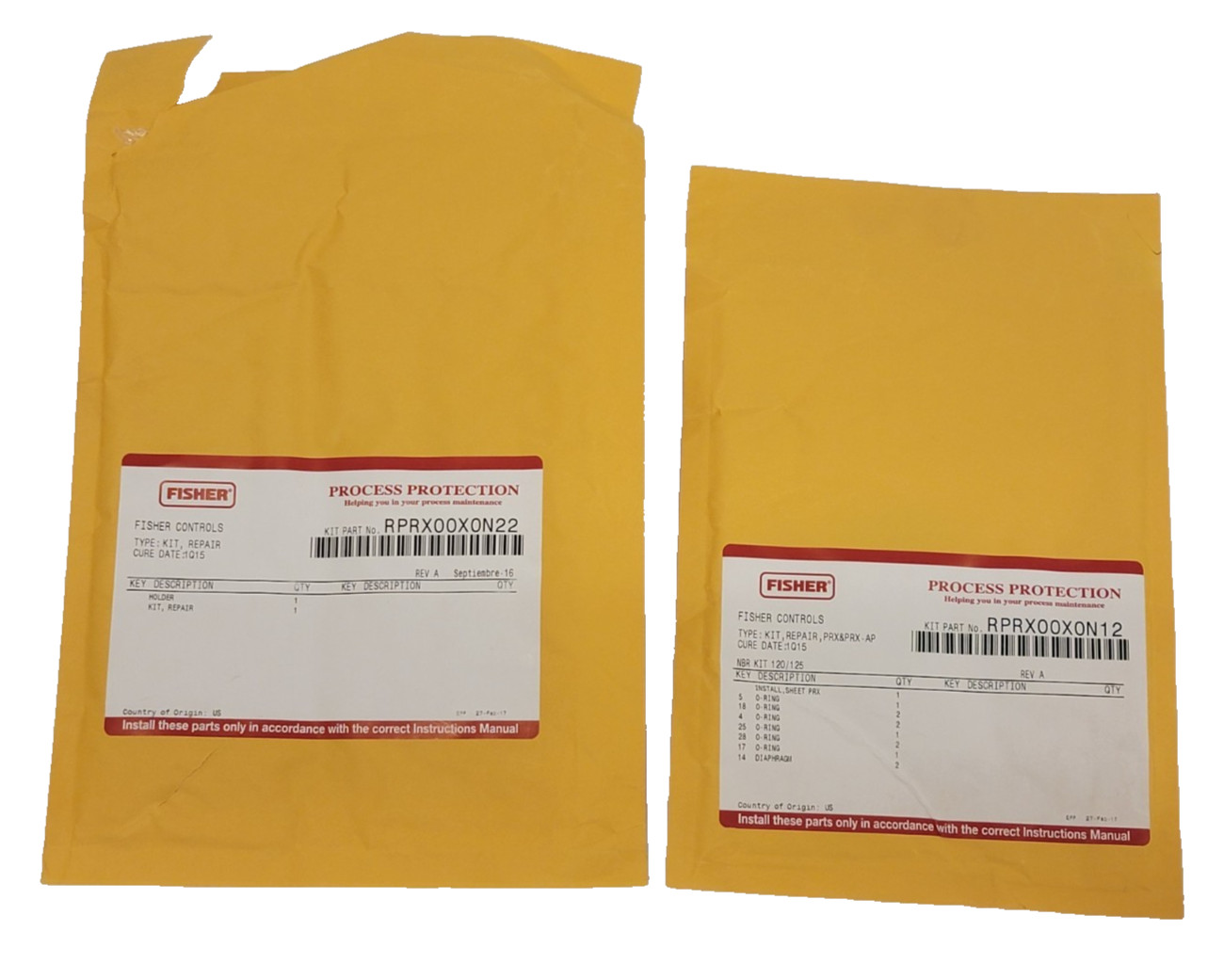 New Fisher Repair Kit RPRX00X0N22 + RPRX00X0N12 Valve Repair Kit