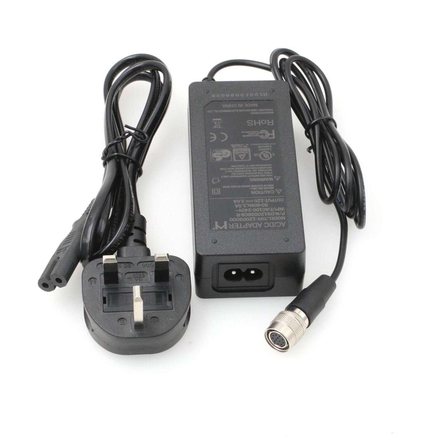 Hirose 12Pin AC DC Power Supply Adapter for Sony Dalsa Genie JAI AVT GigE Camera