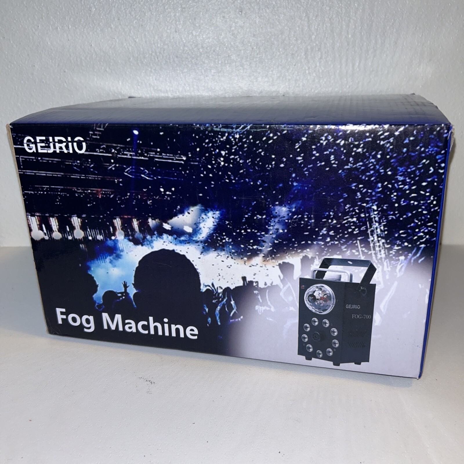 Gejrio  Fog Machine Smoke Machine w/ Disco Ball Lights and 9 LED Lights 700W