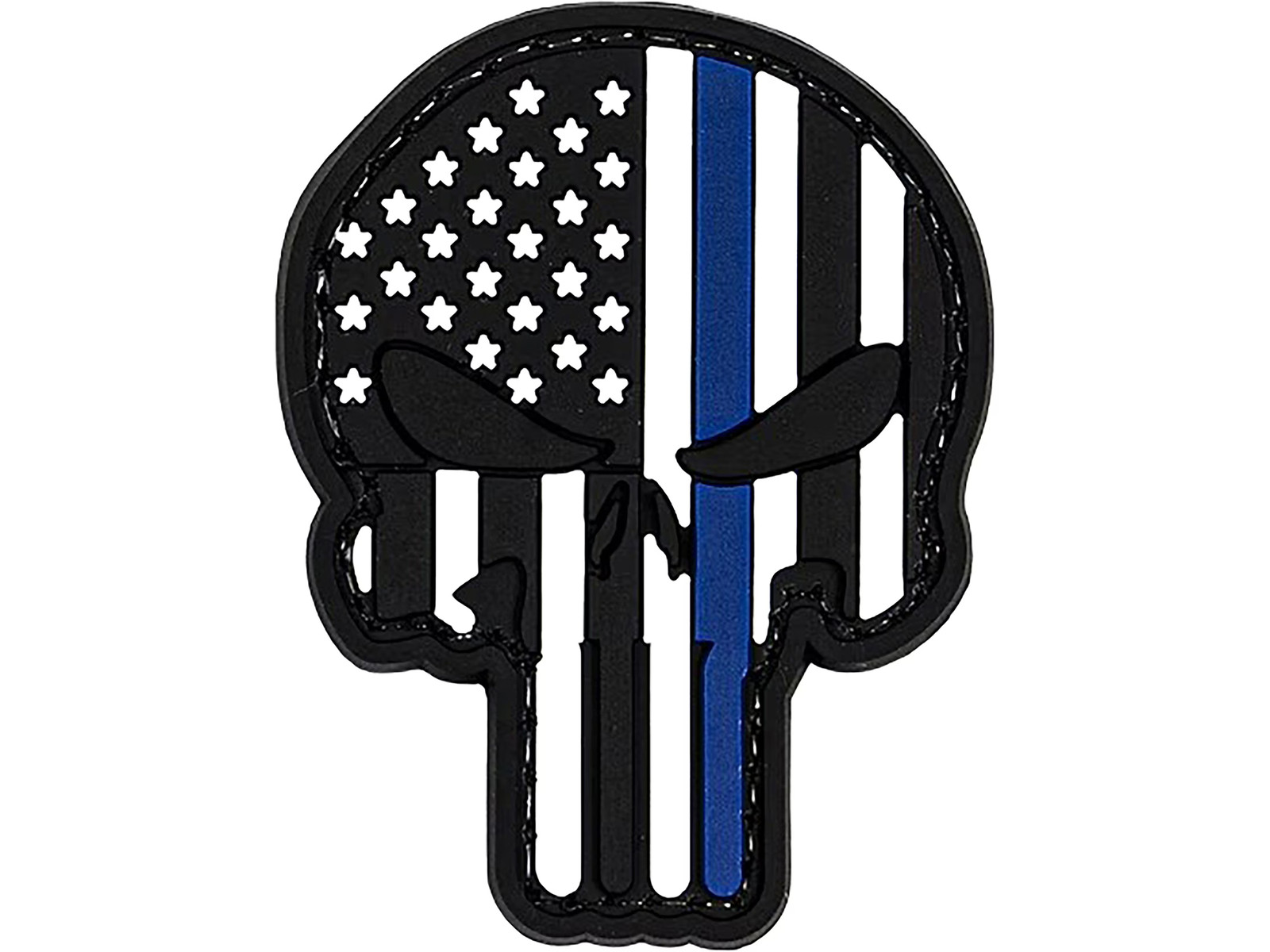 Merica Life Punisher US FLAG with Thin Blue Line PVC Morale Patch