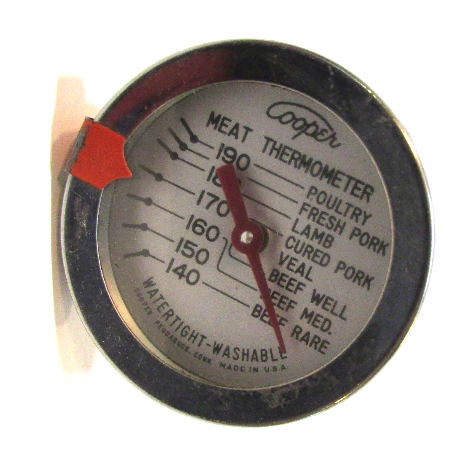 Good Working Vintage 1980's Cooper USA Analog Probe Prong Style Meat Thermometer