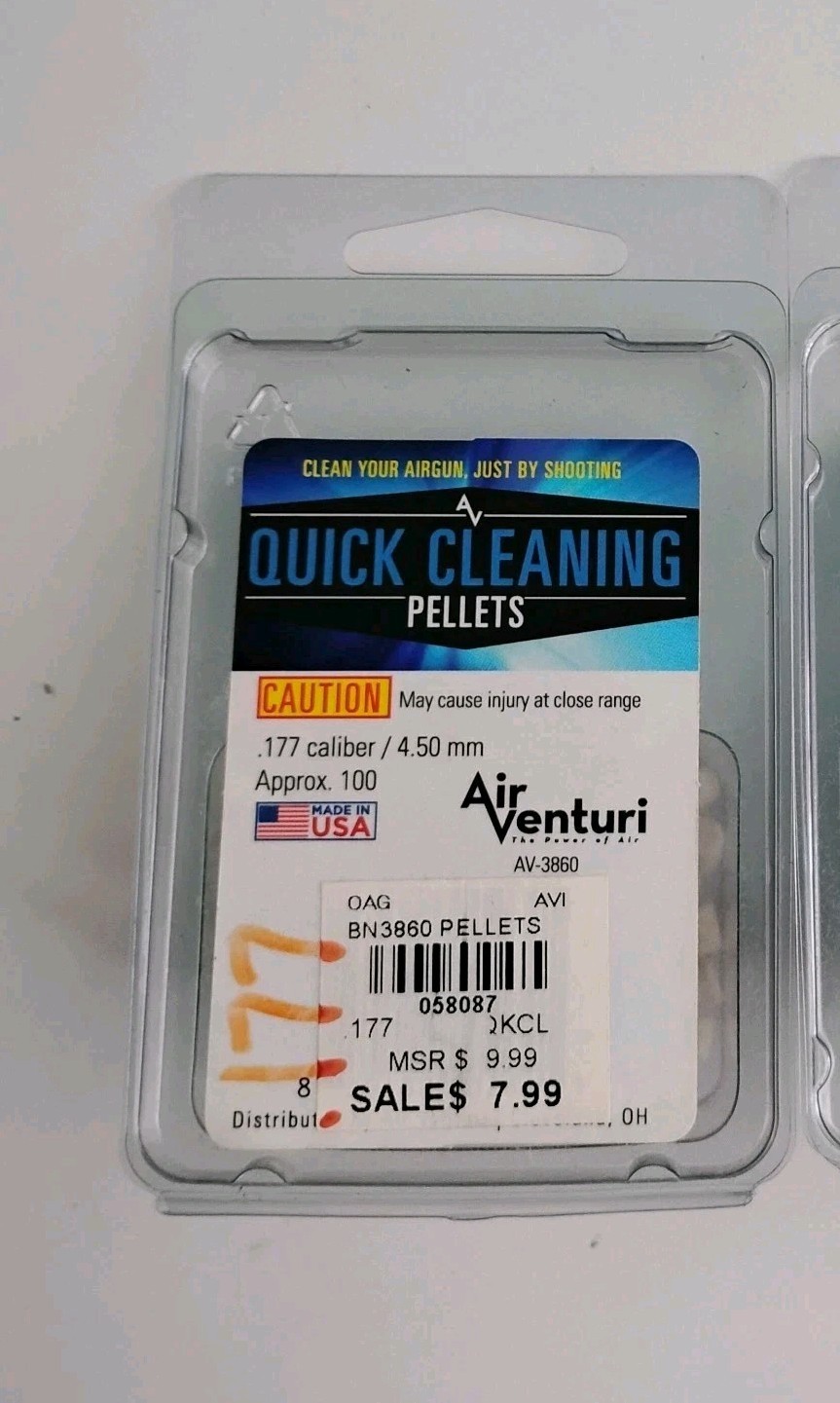 Air Venturi Quick Cleaning Pellets .177 Caliber 4.5mm White Felt 100 Count AV-38