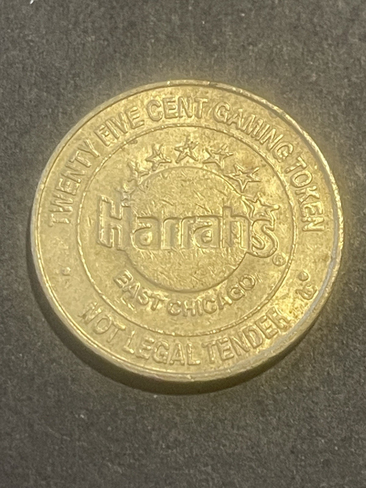 Harrah’s Casino - $0.25 Token - East Chicago Indiana Showboat Marina X2863