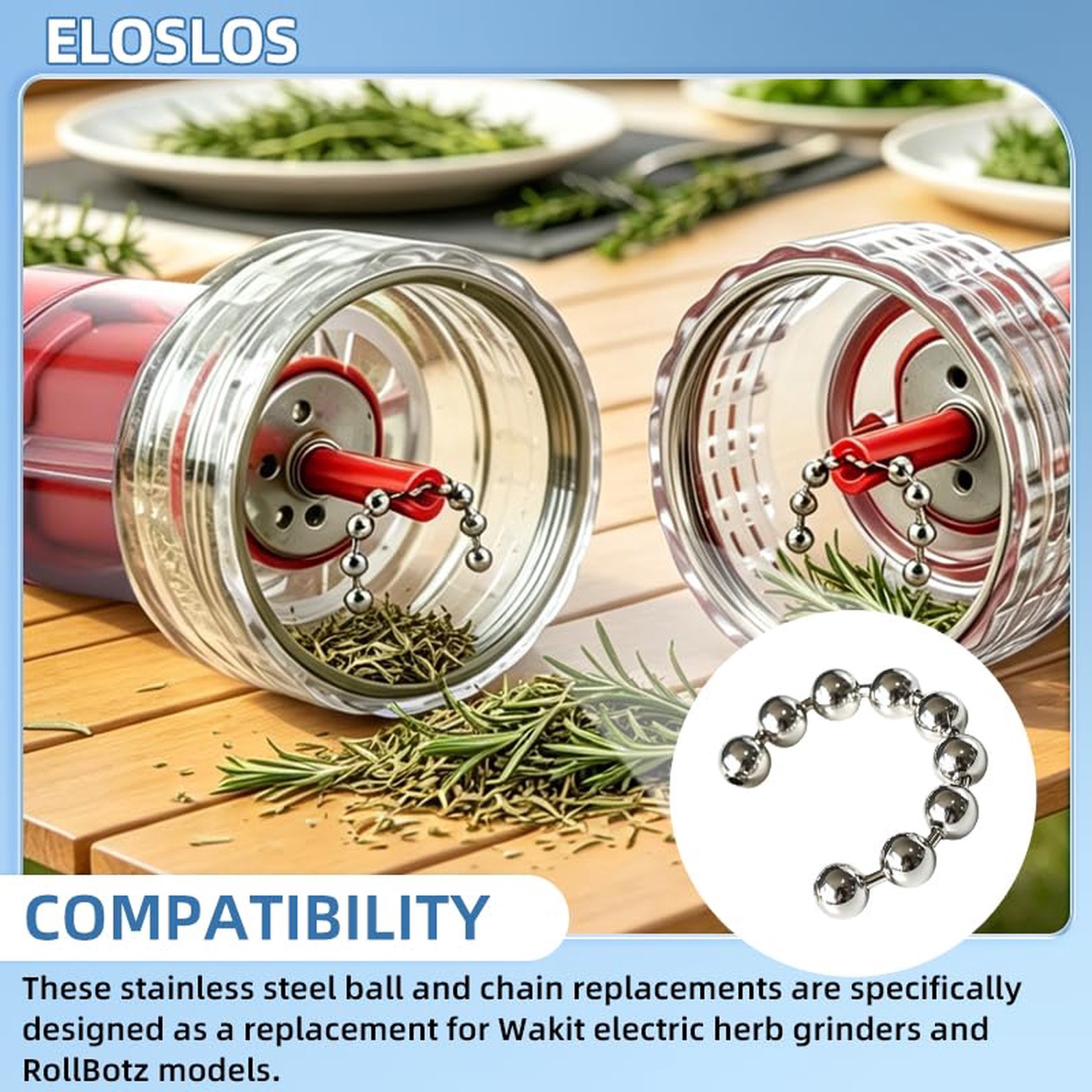 Eloslos Ball Chain 4Pcs Wakit Grinder Replacement