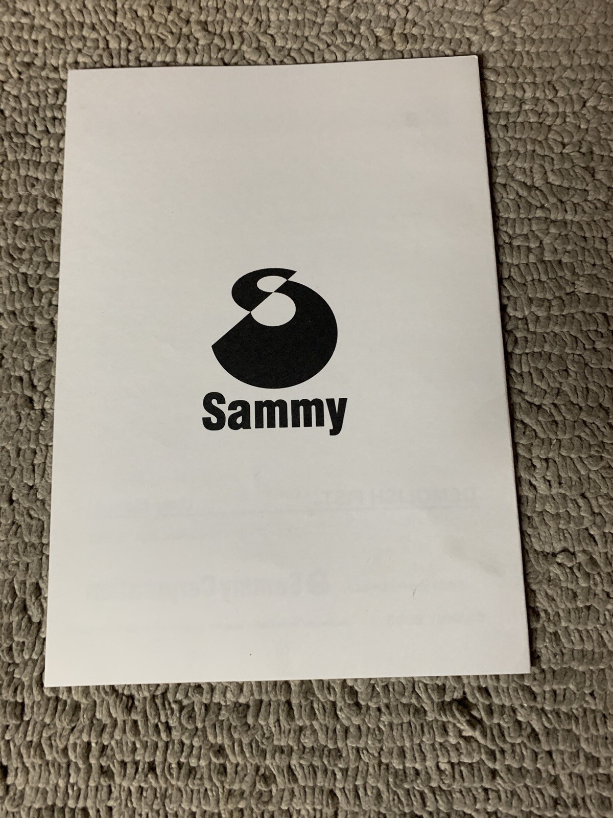 Original Demolish First Spanish Atomiswave Sammy arcade video game manual