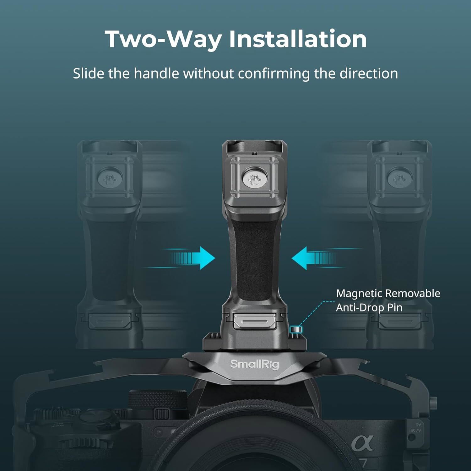 SmallRig Quick Release Top Handle with Quick Release Slider 15kg Max. Load