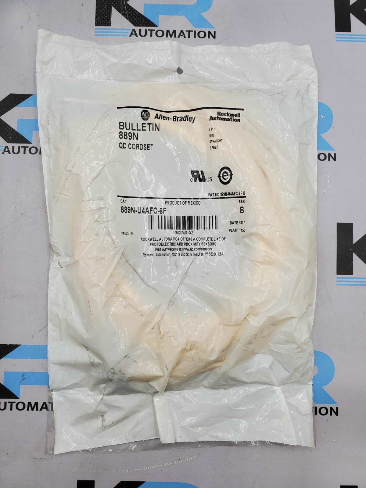 Allen Bradley 889N-U4AFC Bulletin 889N QD Cordset