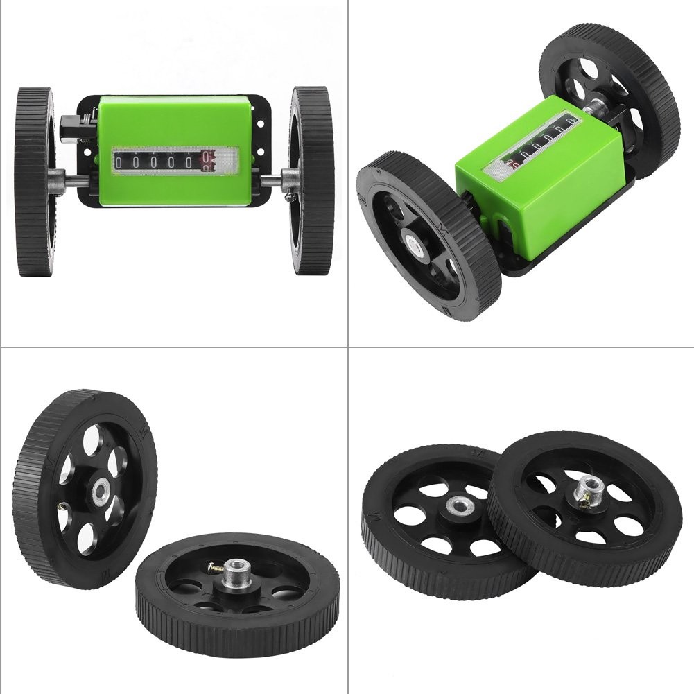 Rolling Meter Counter, 1 Pack 6 Digit Meters Rolling Mechanical Length Counte...