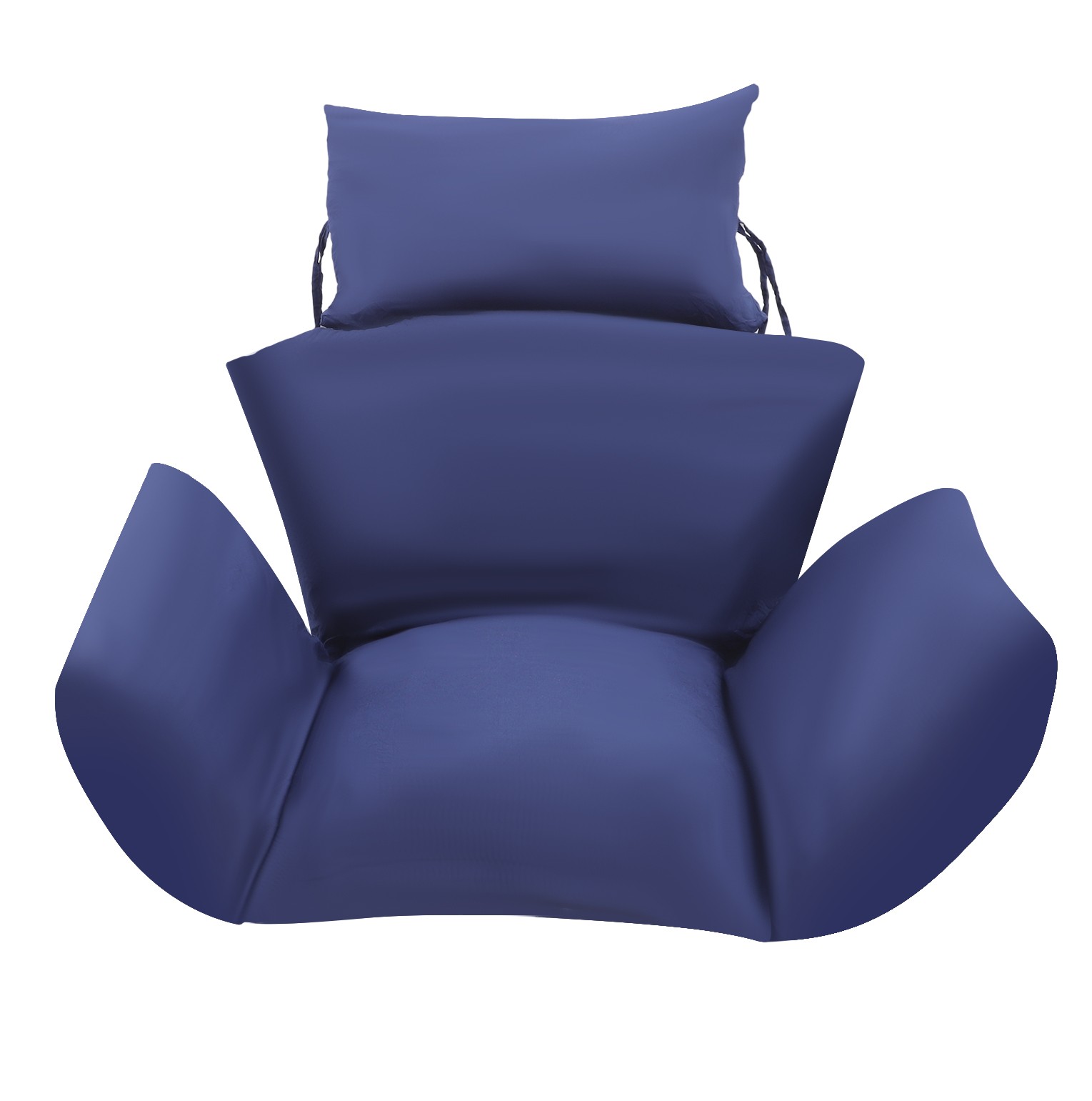 Dark Blue Egg Chair Cushion with Detachable Headrest Replacement Pad Washable